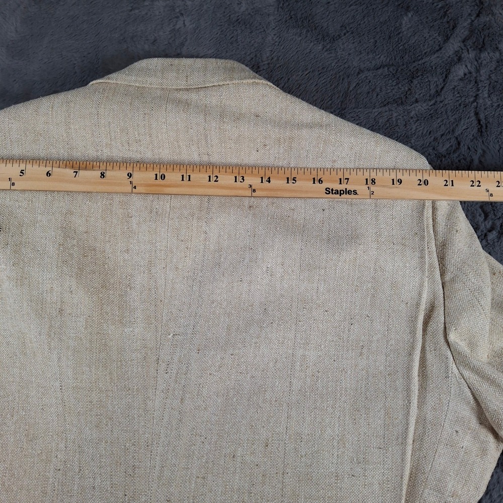 Orvis Vintage Mens 44R Sport Coat Blazer Elbow Patches Wool Linen - Picture 4 of 15